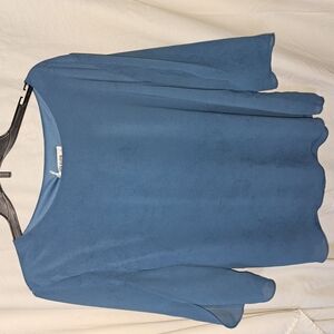 Grace Karin Blue Relaxed Boxy Blouse